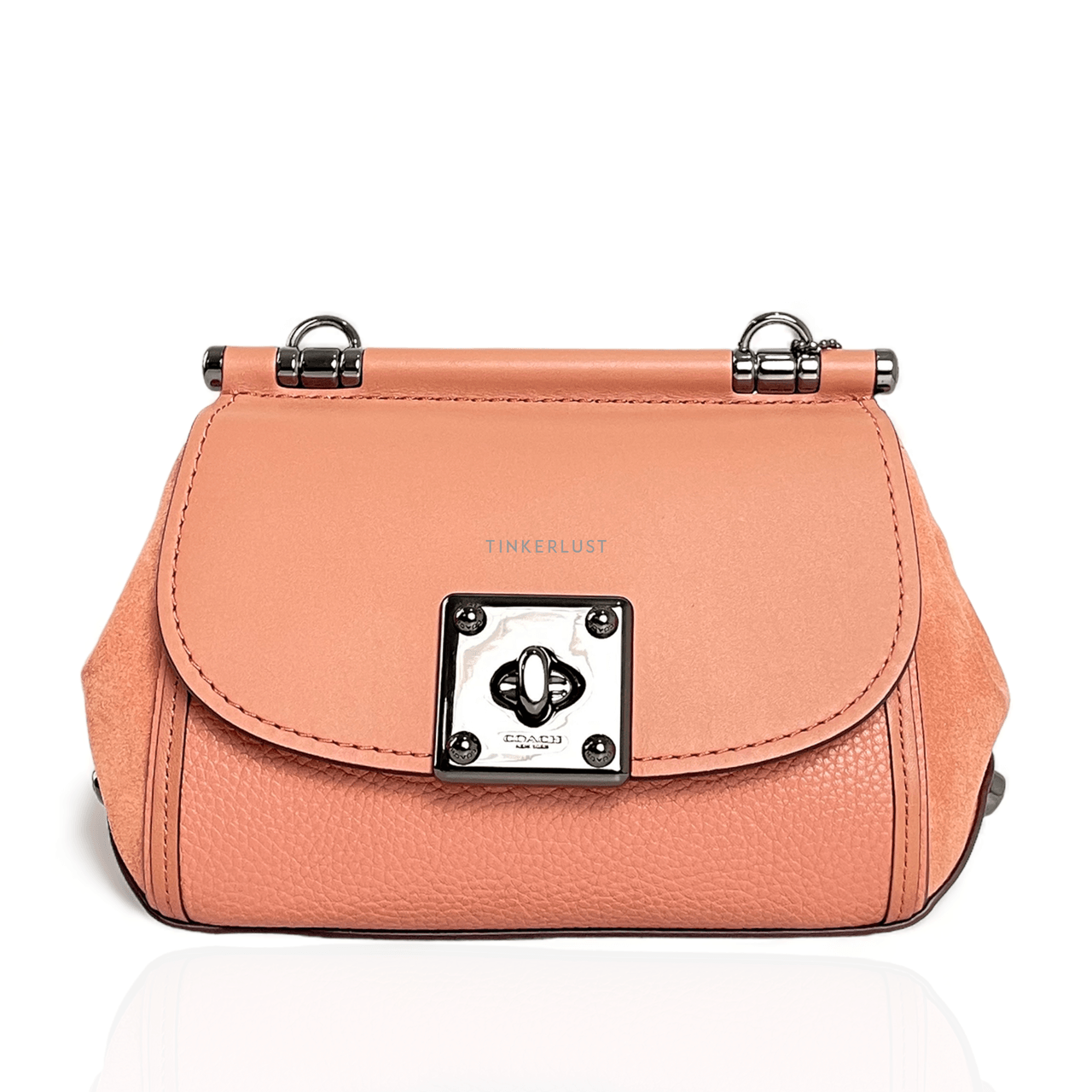 Coach Pink Leather and Suede Drifter Crossbody Bag