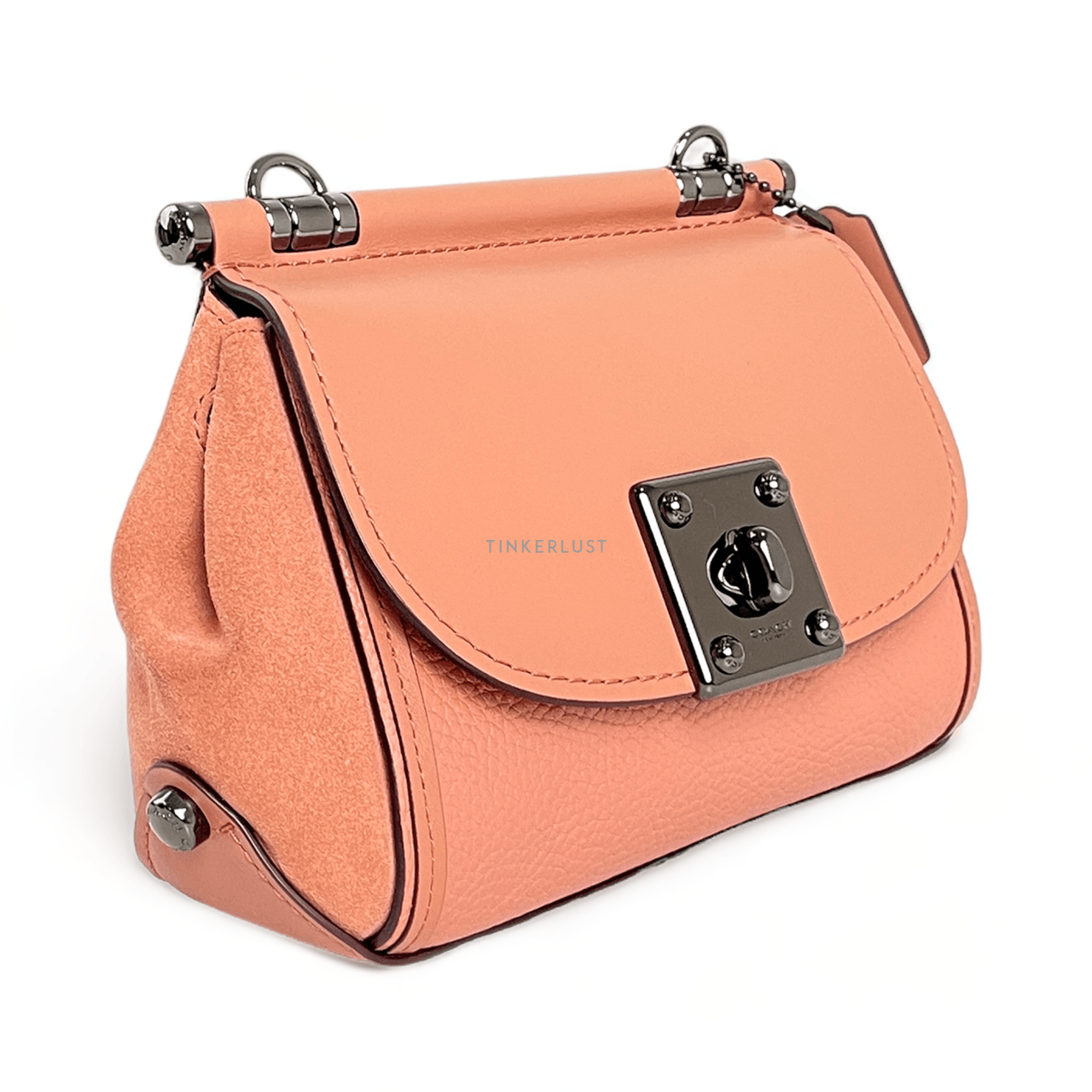 Coach Pink Leather and Suede Drifter Crossbody Bag