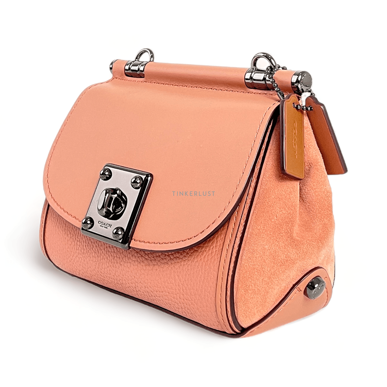 Coach Pink Leather and Suede Drifter Crossbody Bag