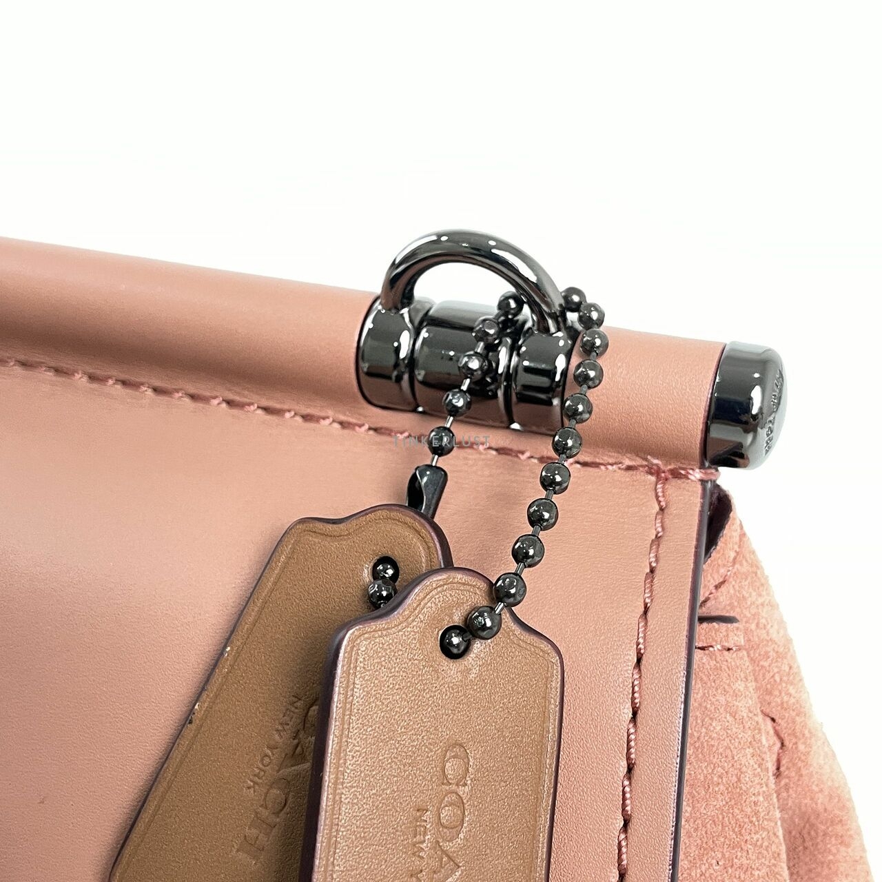 Coach Pink Leather and Suede Drifter Crossbody Bag