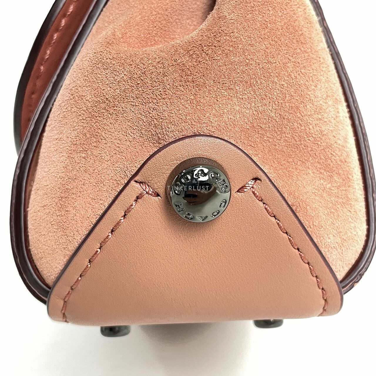 Coach Pink Leather and Suede Drifter Crossbody Bag