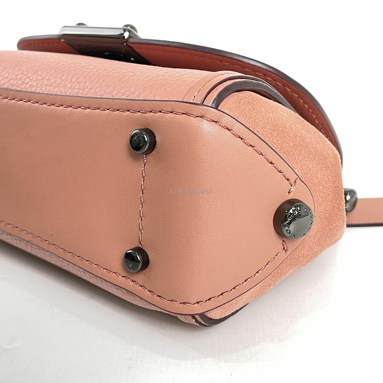 Coach Pink Leather and Suede Drifter Crossbody Bag