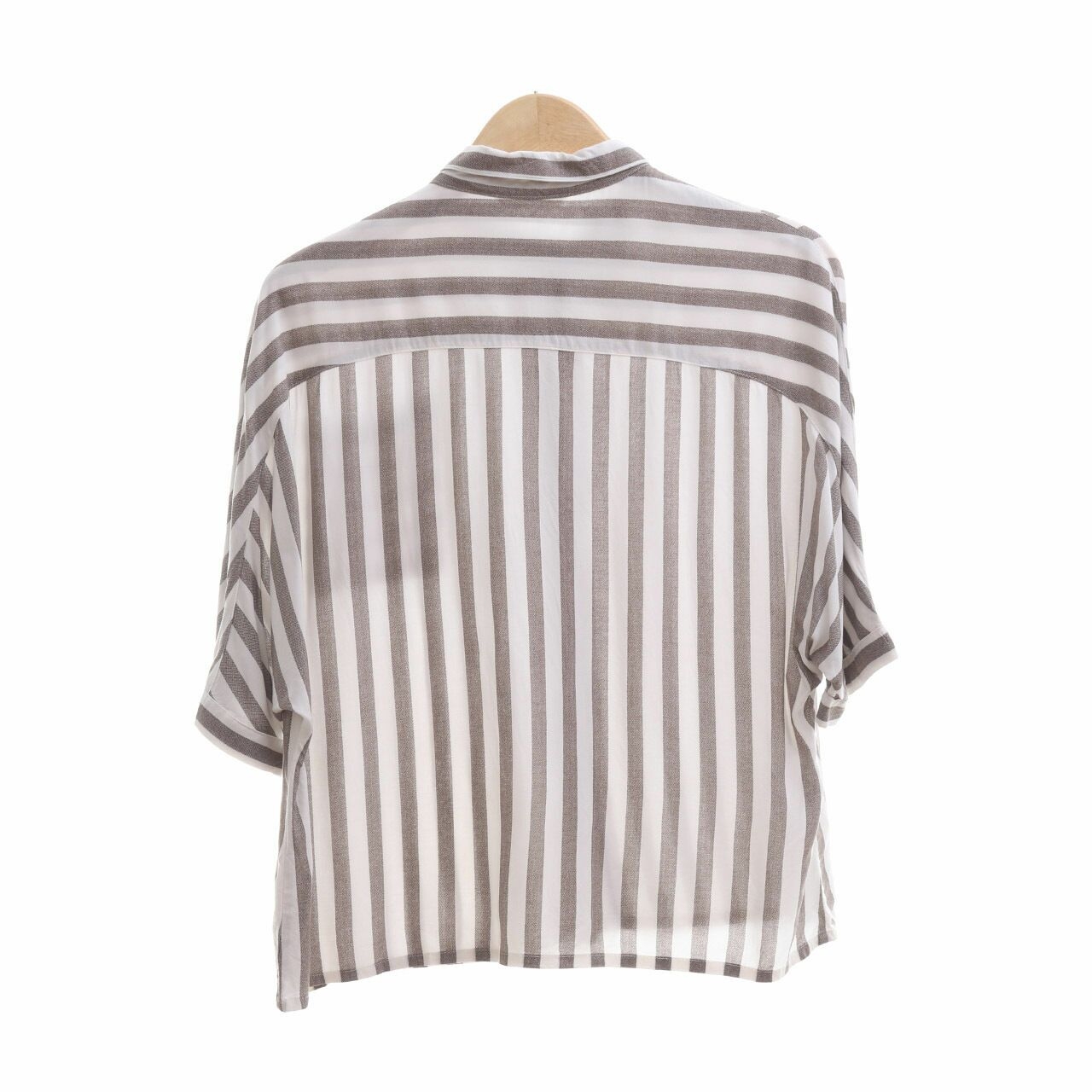 Et Cetera Brown & White Stripes Shirt