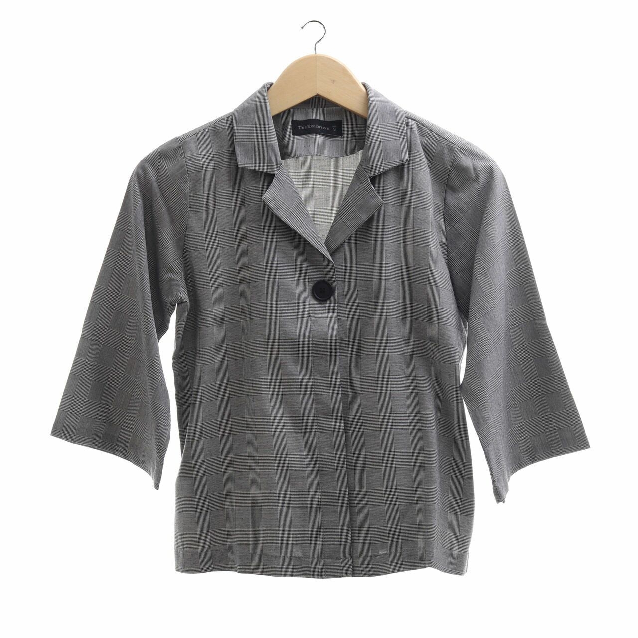 The Executive Grey Houndstooth Shirt