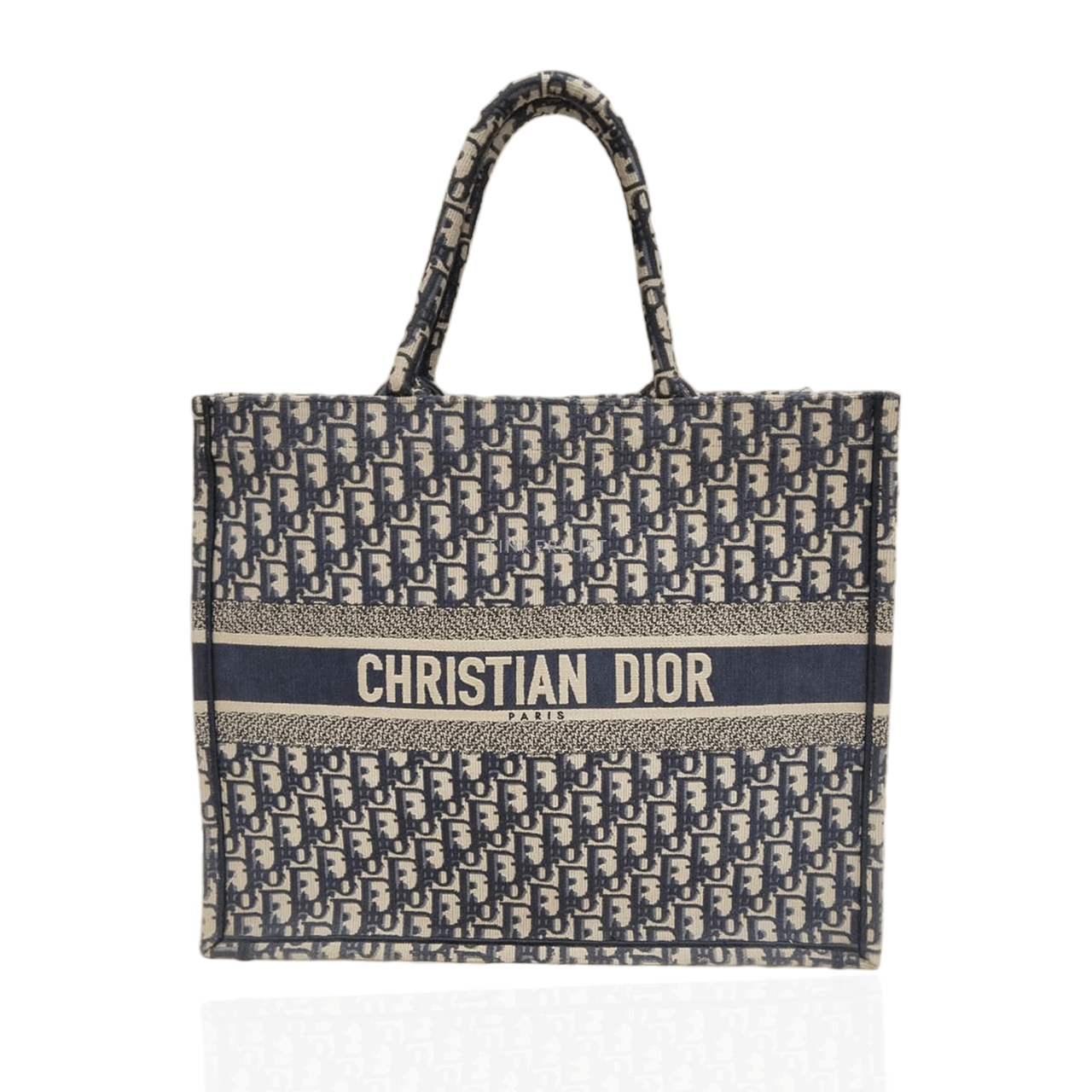 Christian Dior Large Dior Book Tote Oblique Navy