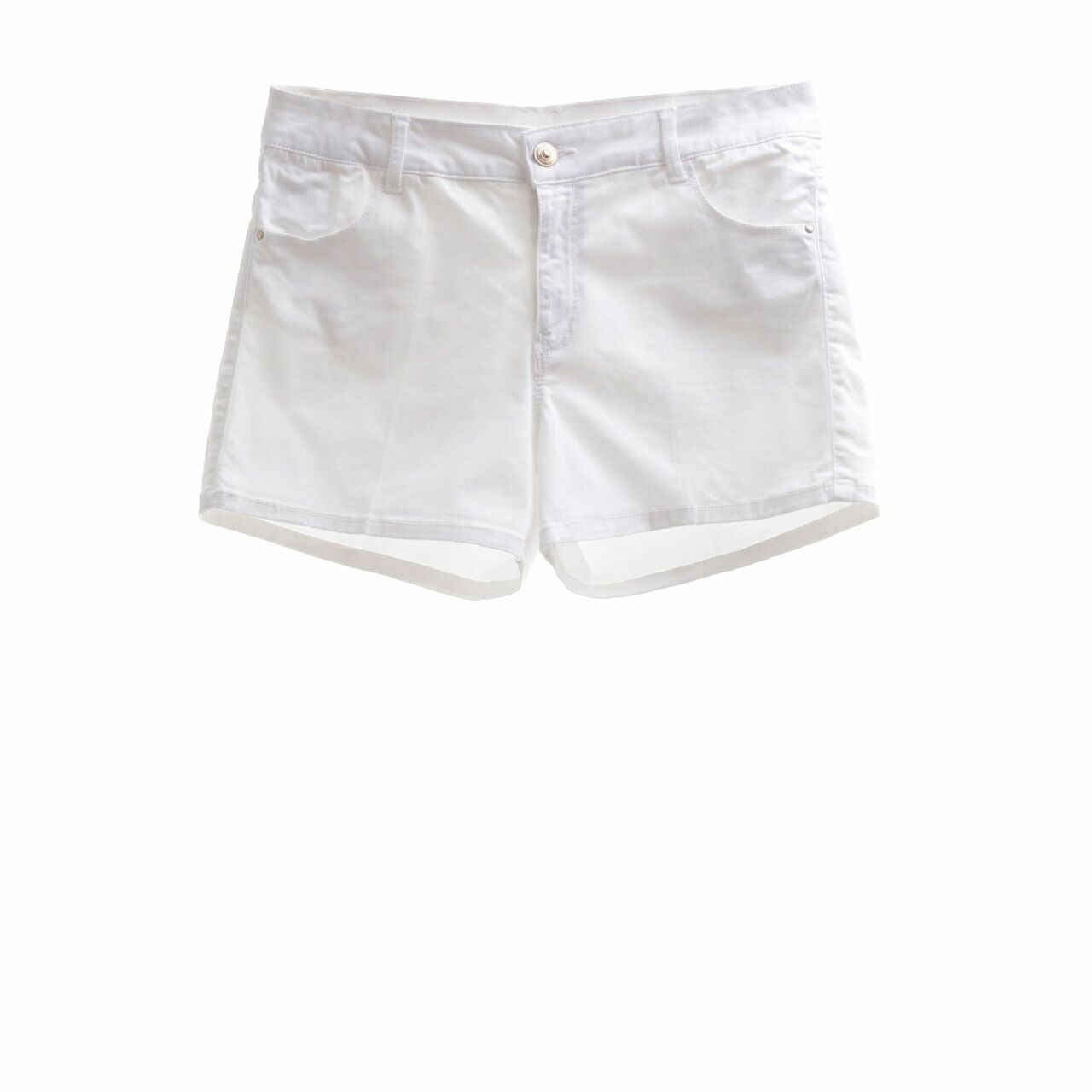 Stradivarius White Short Pants