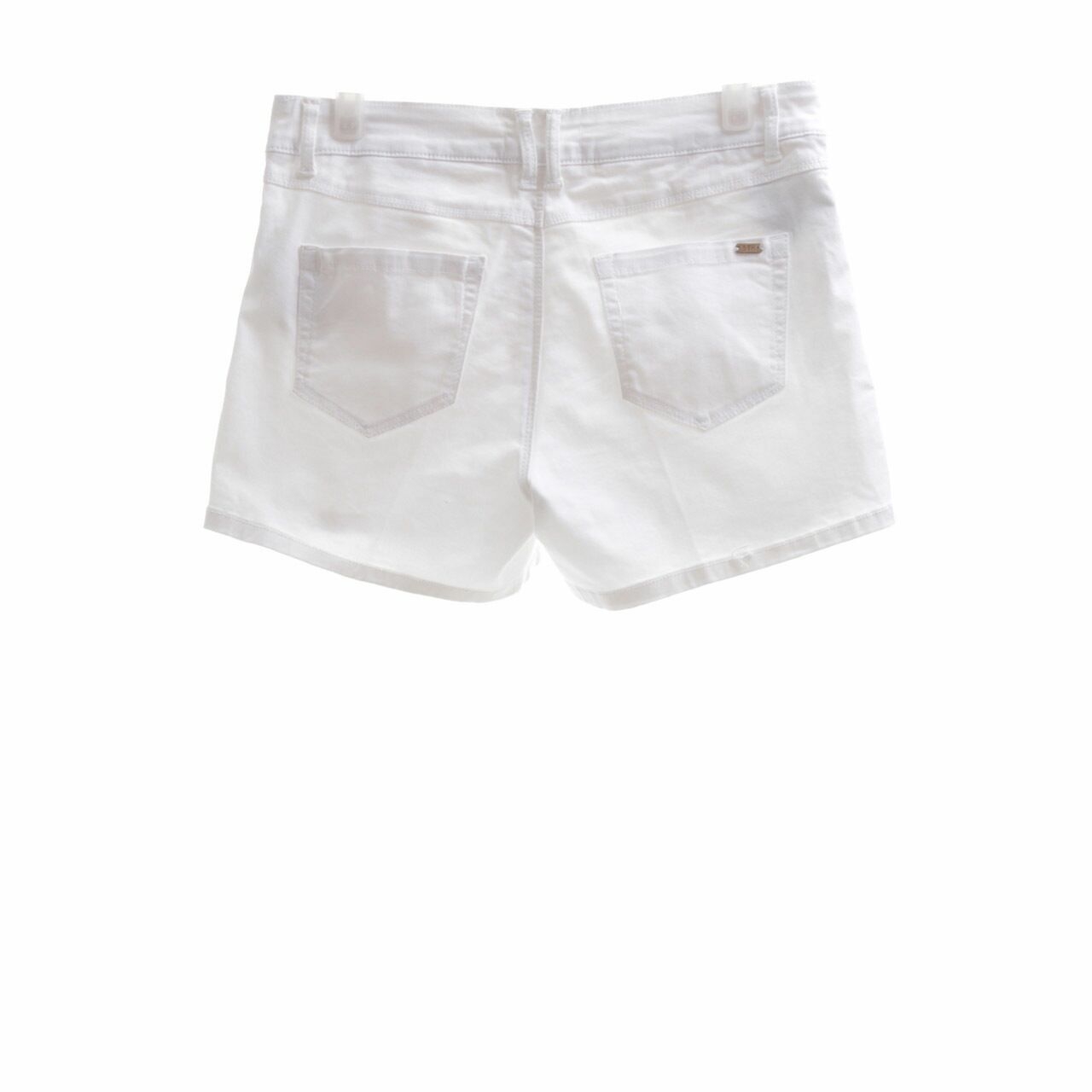 Stradivarius White Short Pants