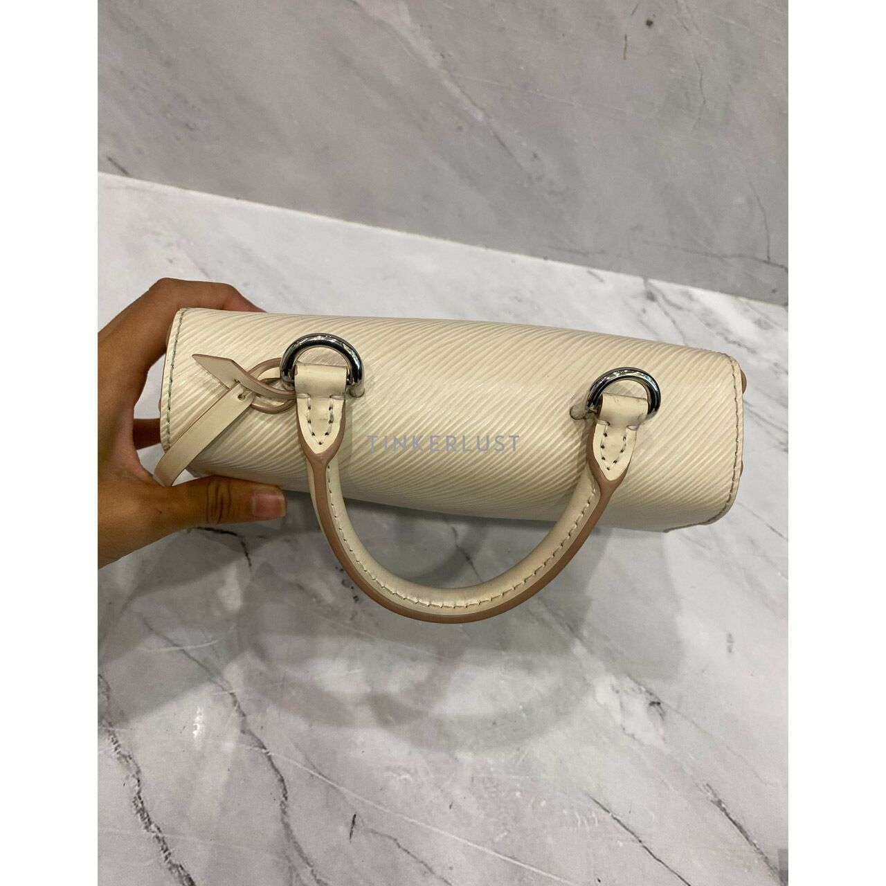 Louis Vuitton Clunny Mini Epi Leather White SHW Chip Satchel