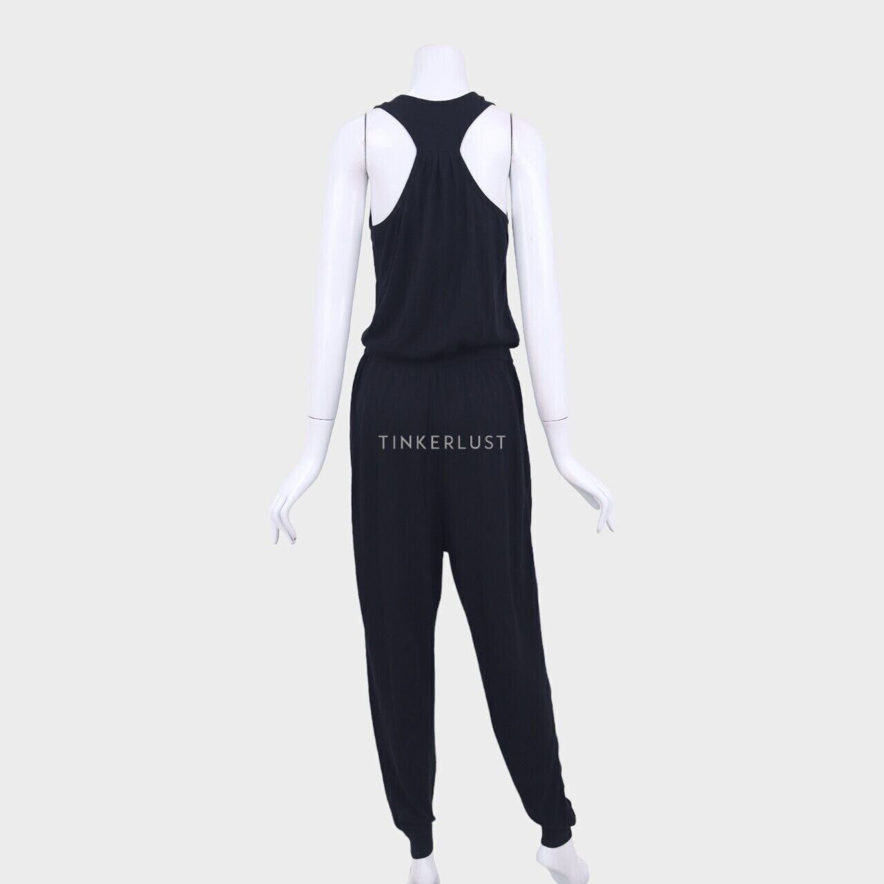 Diane Von Furstenberg Sleeveless Jogger Black Jumpsuit