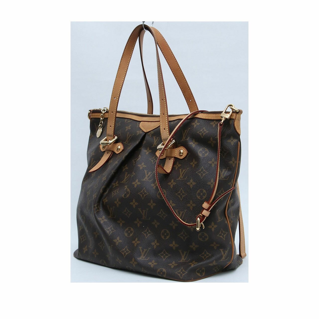 Louis Vuitton Belted Monogram Canvas Brown Satchel Bag