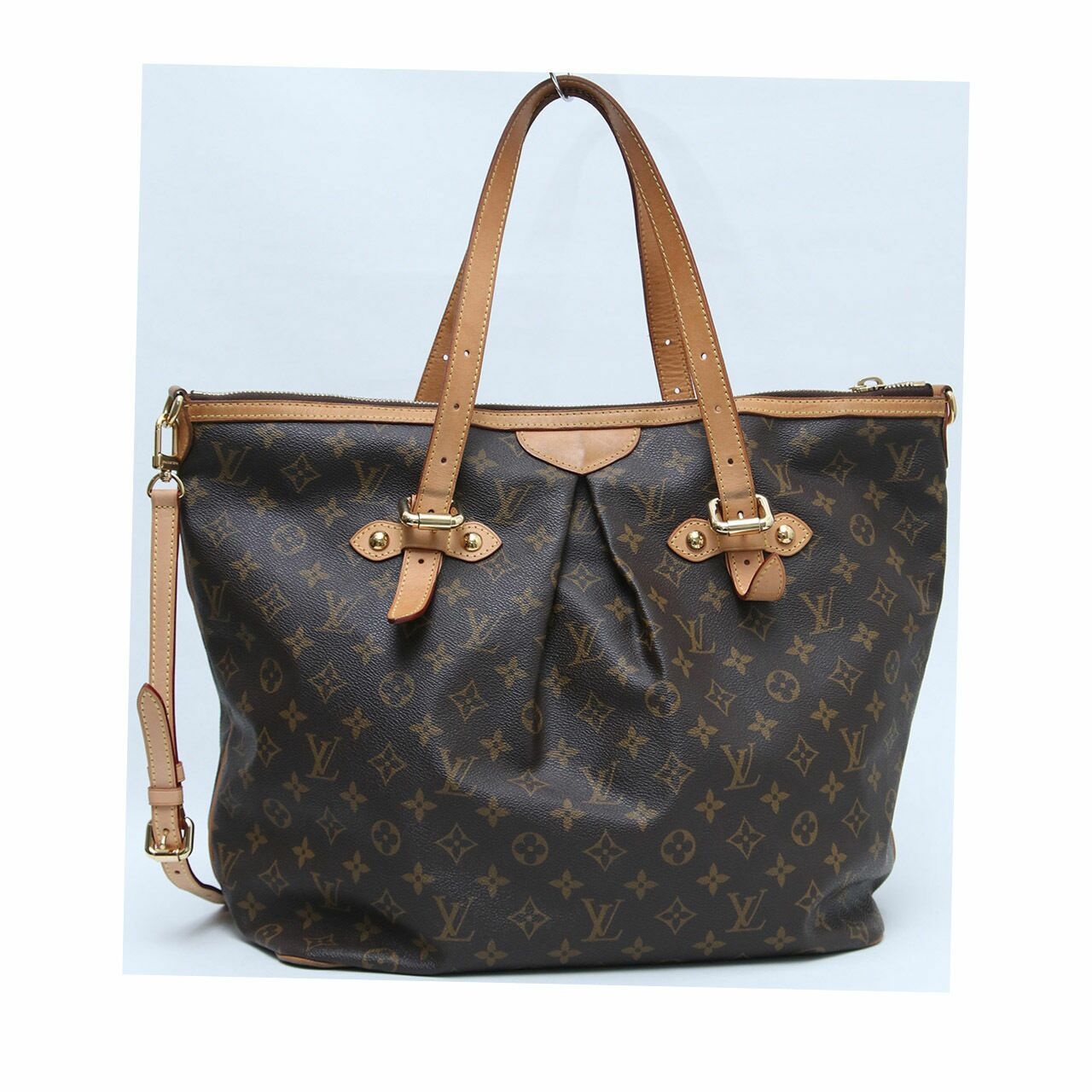 Louis Vuitton Belted Monogram Canvas Brown Satchel Bag