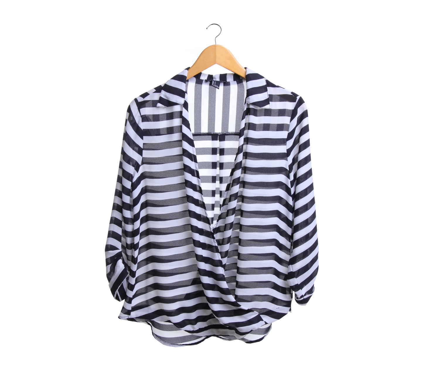 Forever 21 Black And White Striped Blouse