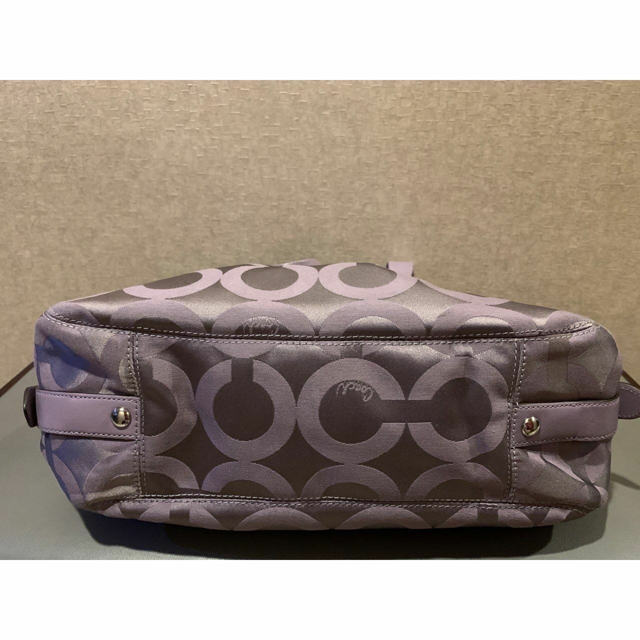 Coach Purple Shoulder Bag Madison Maggie Signature