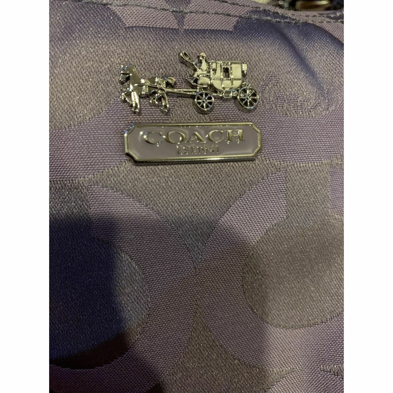 Coach Purple Shoulder Bag Madison Maggie Signature