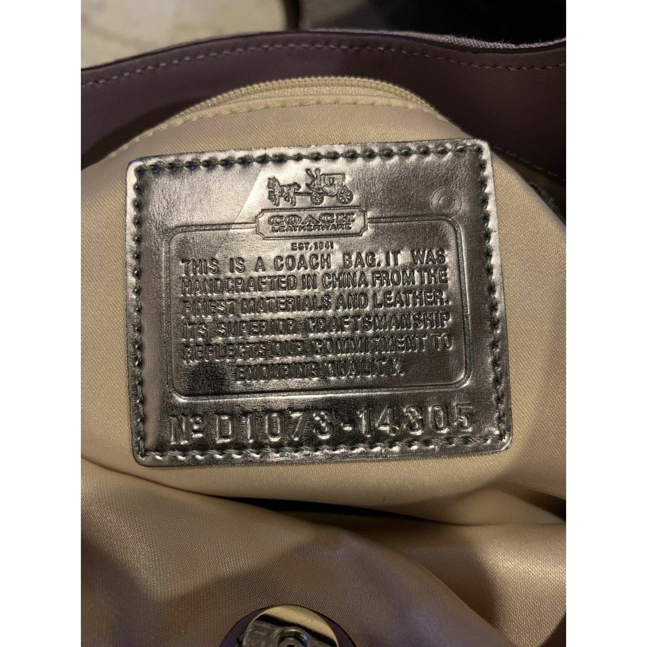 Coach Purple Shoulder Bag Madison Maggie Signature