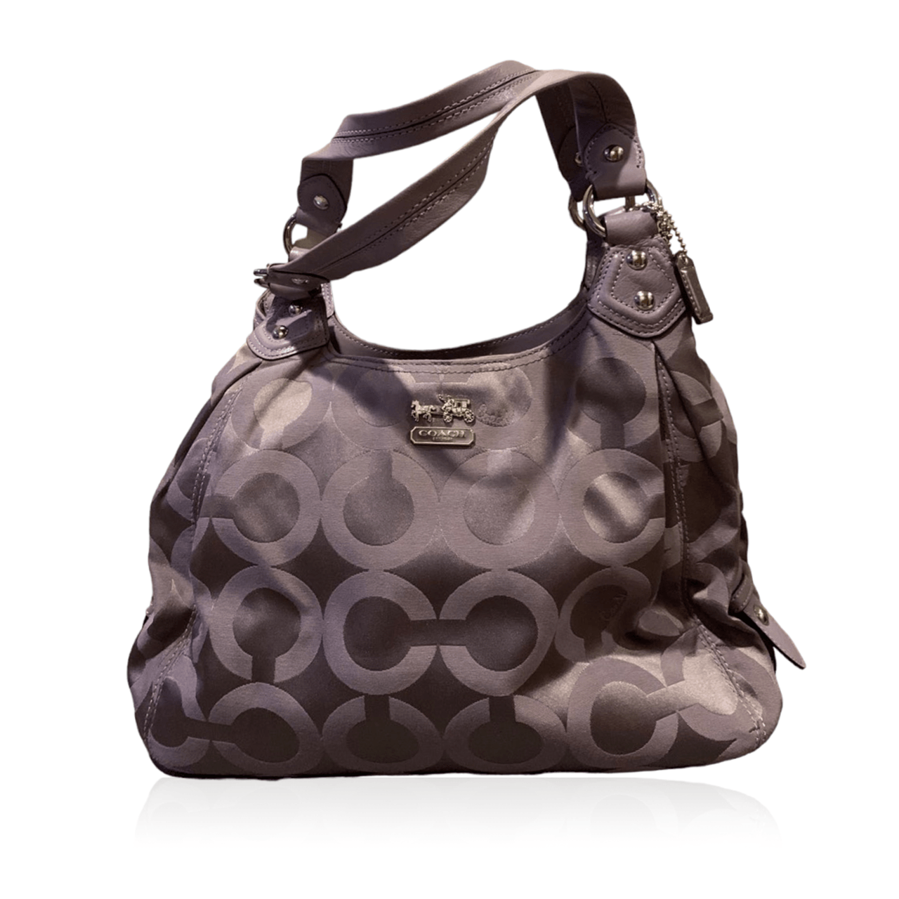 Coach Purple Shoulder Bag Madison Maggie Signature