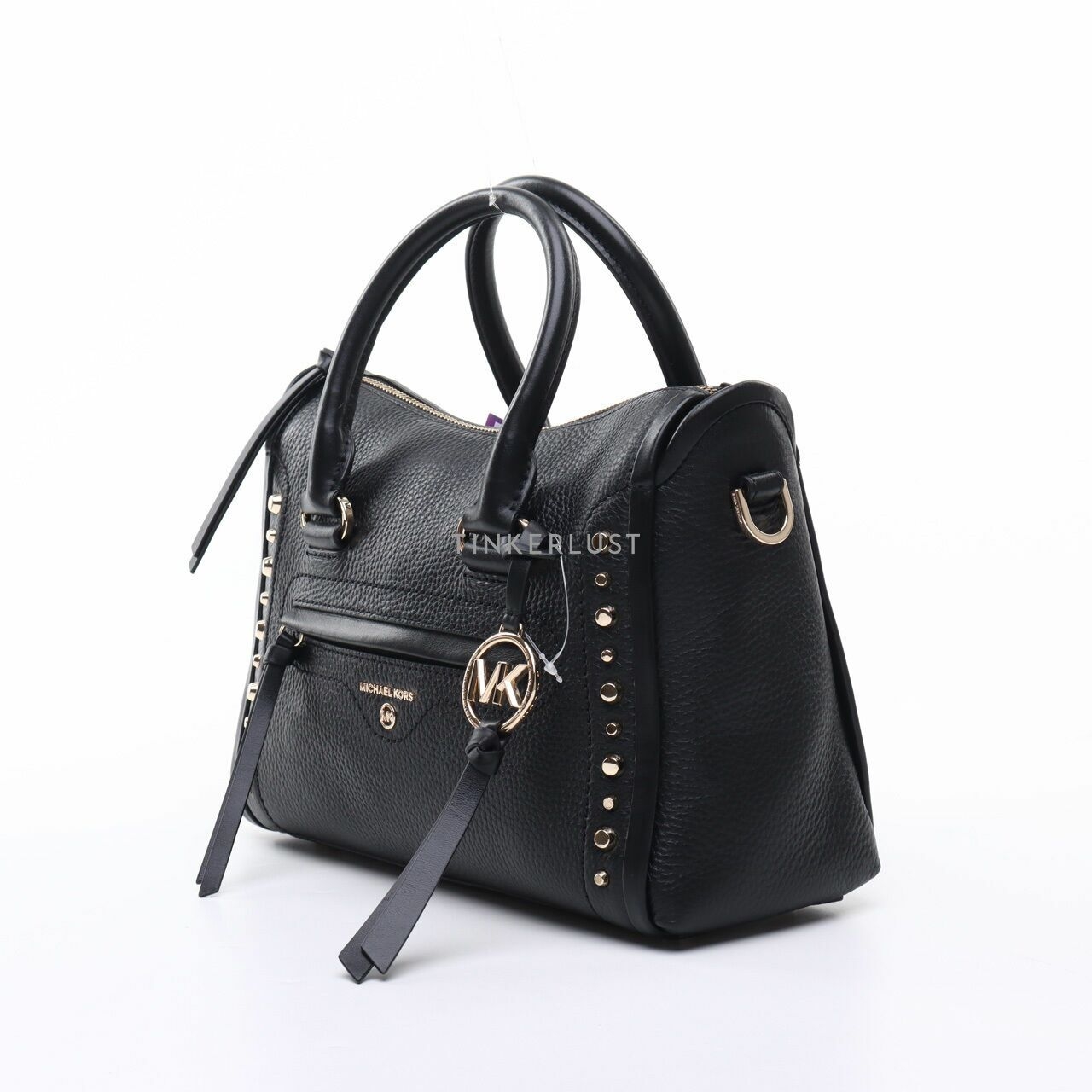 Michael Kors Carine Small Black Studs Satchel