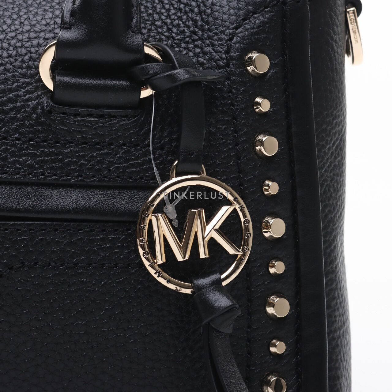 Michael Kors Carine Small Black Studs Satchel