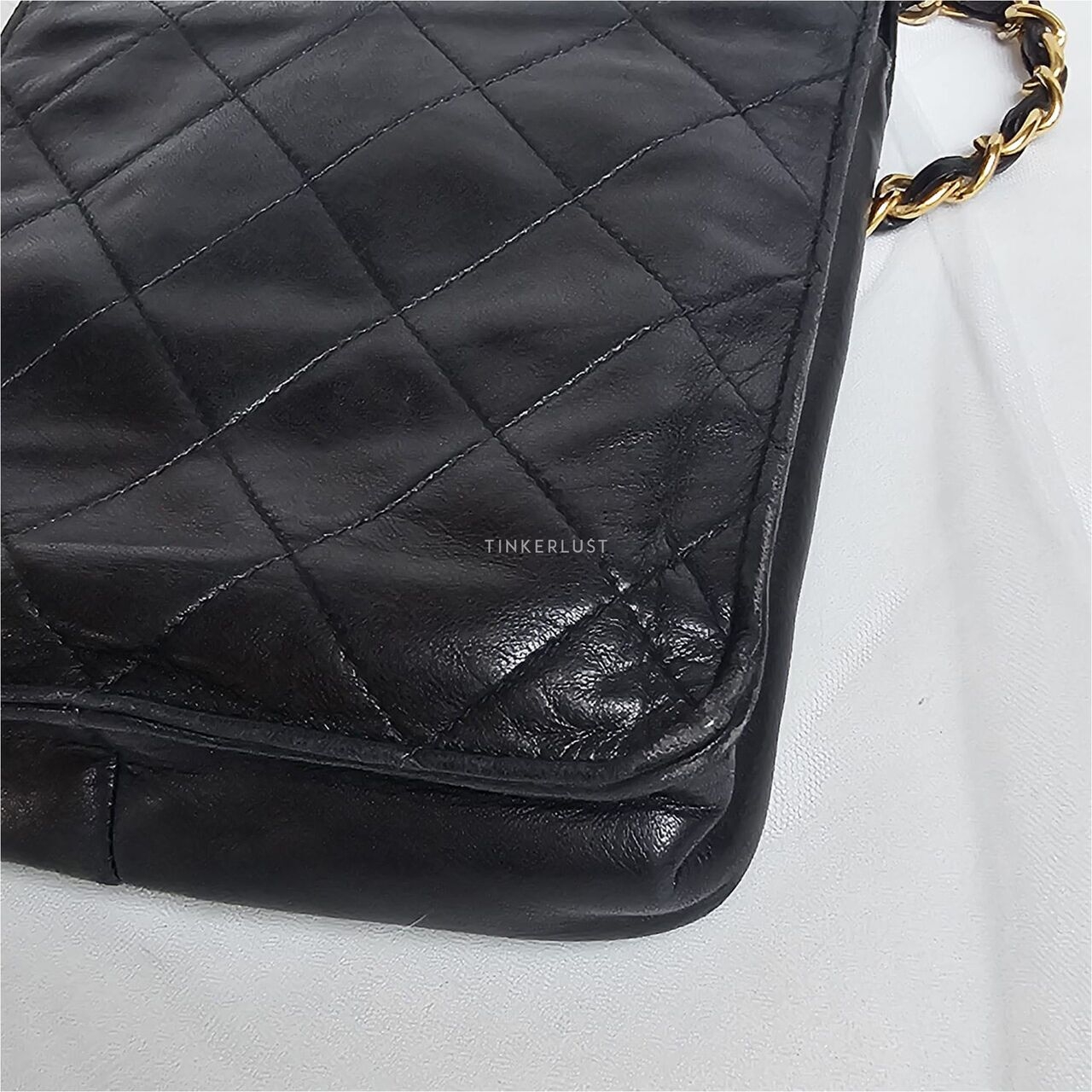 Chanel Vintage Black Quilted GHW Supermodel Tote Bag