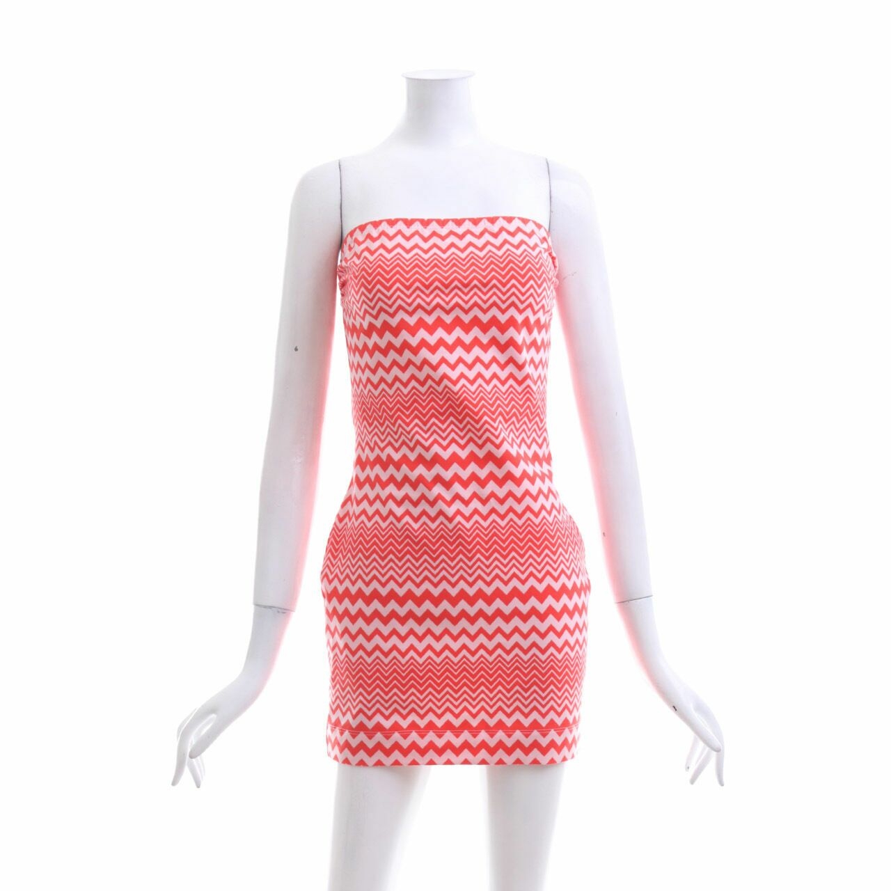 Missoni Red Tube for OrphanAid Africa Red Geometric Pattern Mini Dress