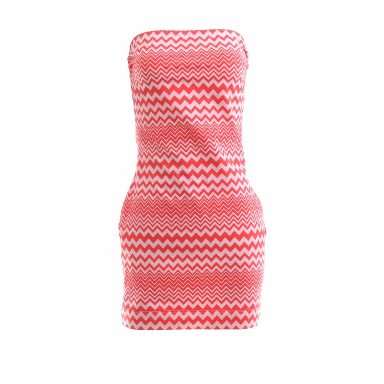 Missoni Red Tube for OrphanAid Africa Red Geometric Pattern Mini Dress