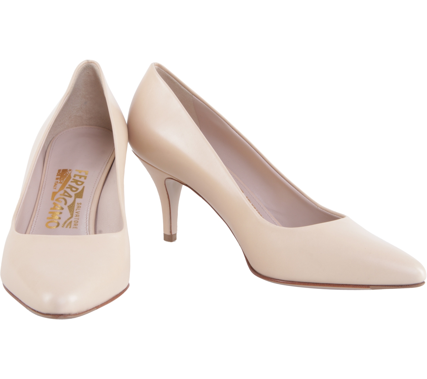 Salvatore Ferragamo Beige Heels