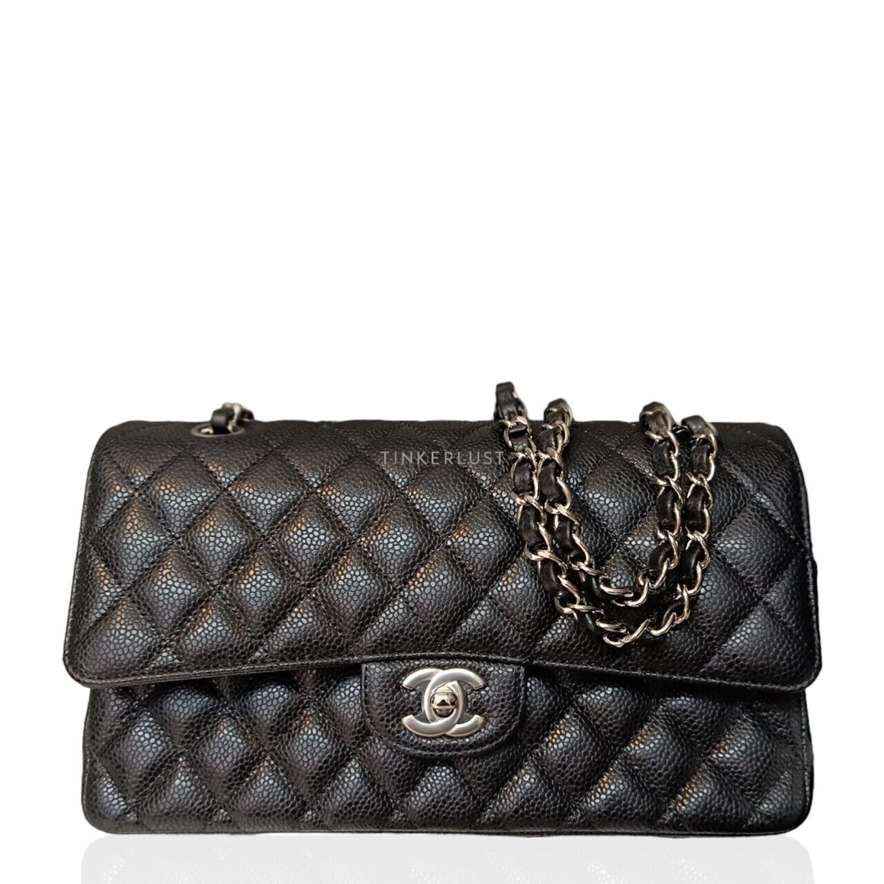 Chanel Classic Caviar Double Flap Medium SHW #28 Shoulder Bag