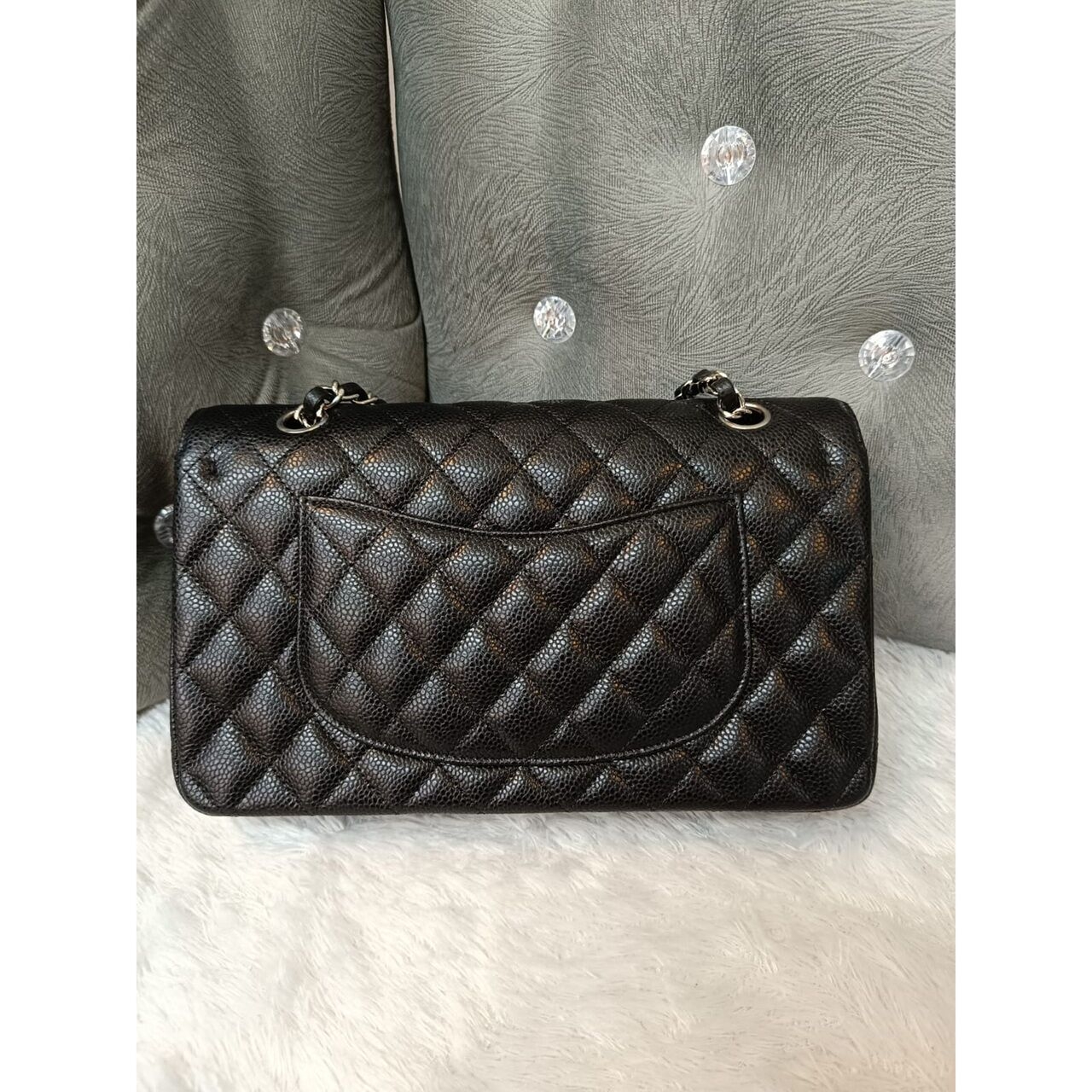 Chanel Classic Caviar Double Flap Medium SHW #28 Shoulder Bag