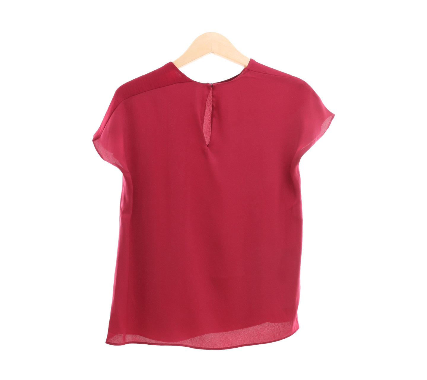 Mango Dark Pink Short Sleeve Blouse