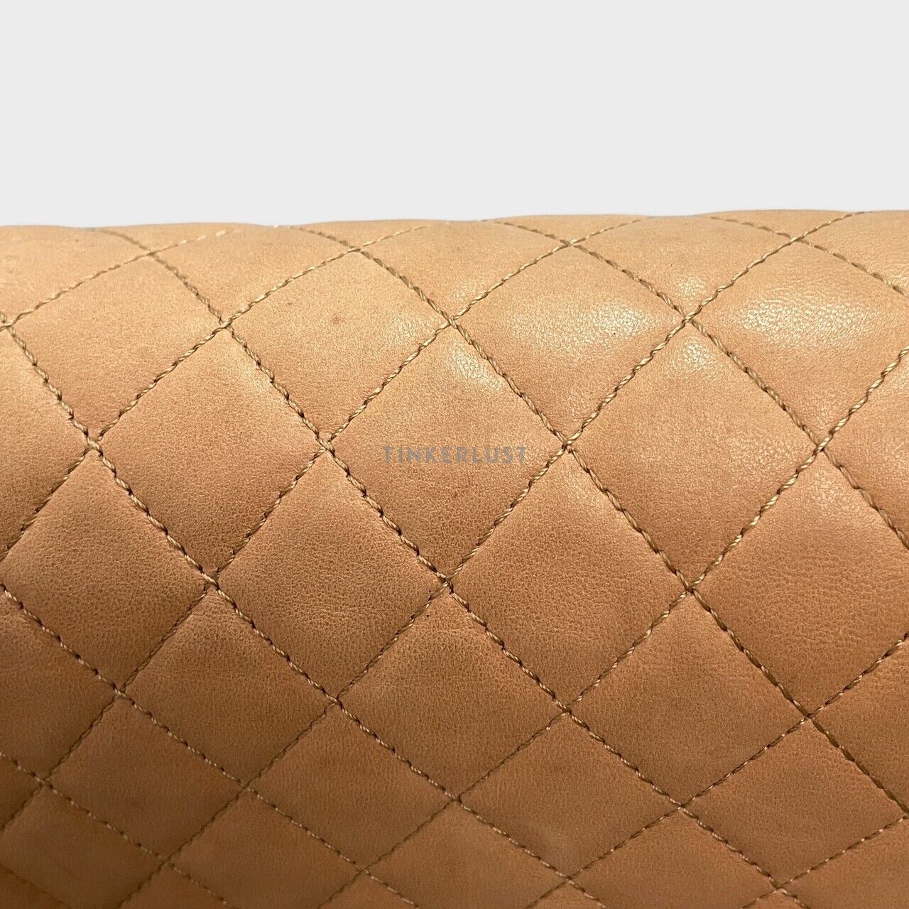 Chanel Boy Large Quilted Calfskin Beige Flap Shoulder Bag 