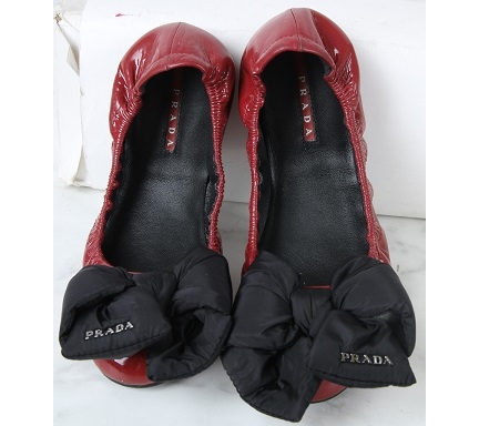 Prada Maroon Flats