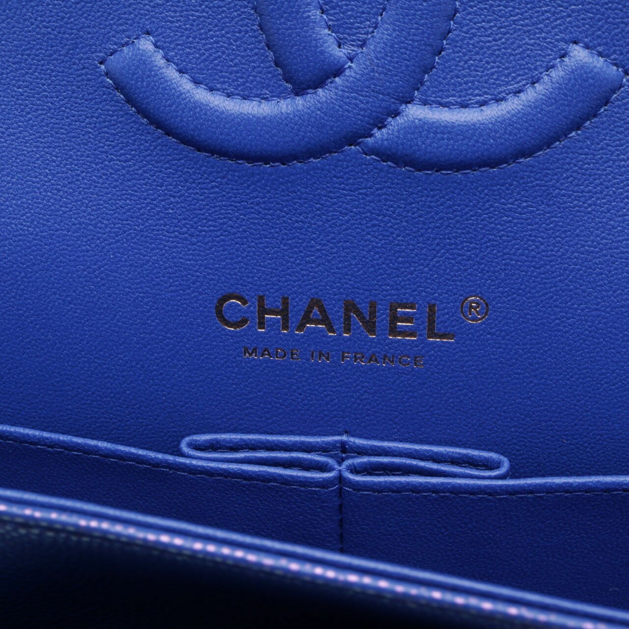 Chanel Medium Caviar LGHW Blue Shoulder Bag 