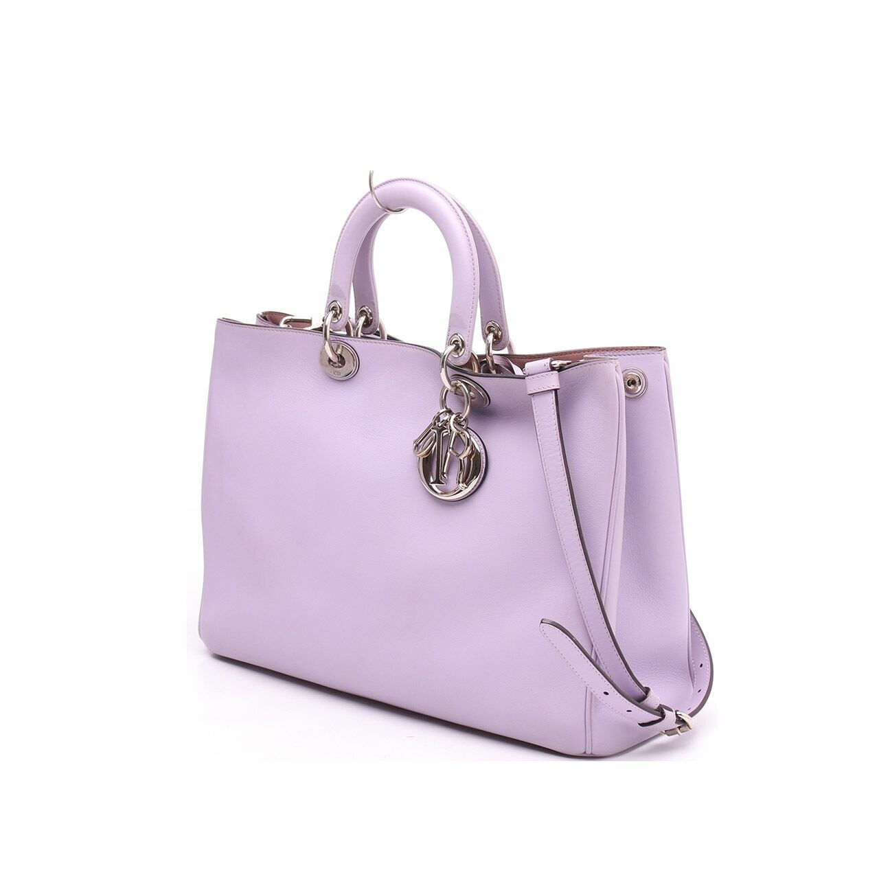 Christian Christian Dior Smooth Calfskin Large Diorissimo Lilac Tote Satchel bag