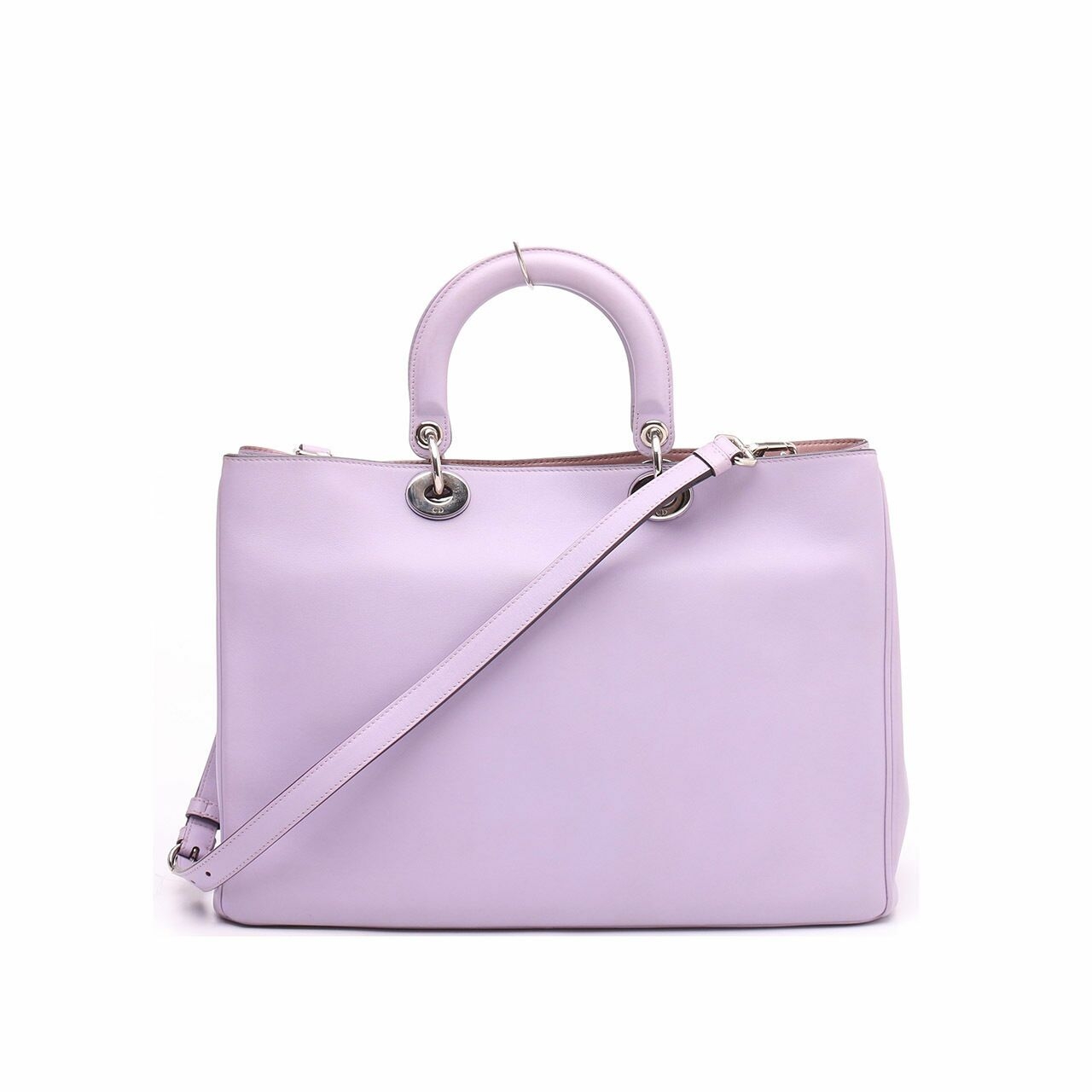 Christian Christian Dior Smooth Calfskin Large Diorissimo Lilac Tote Satchel bag