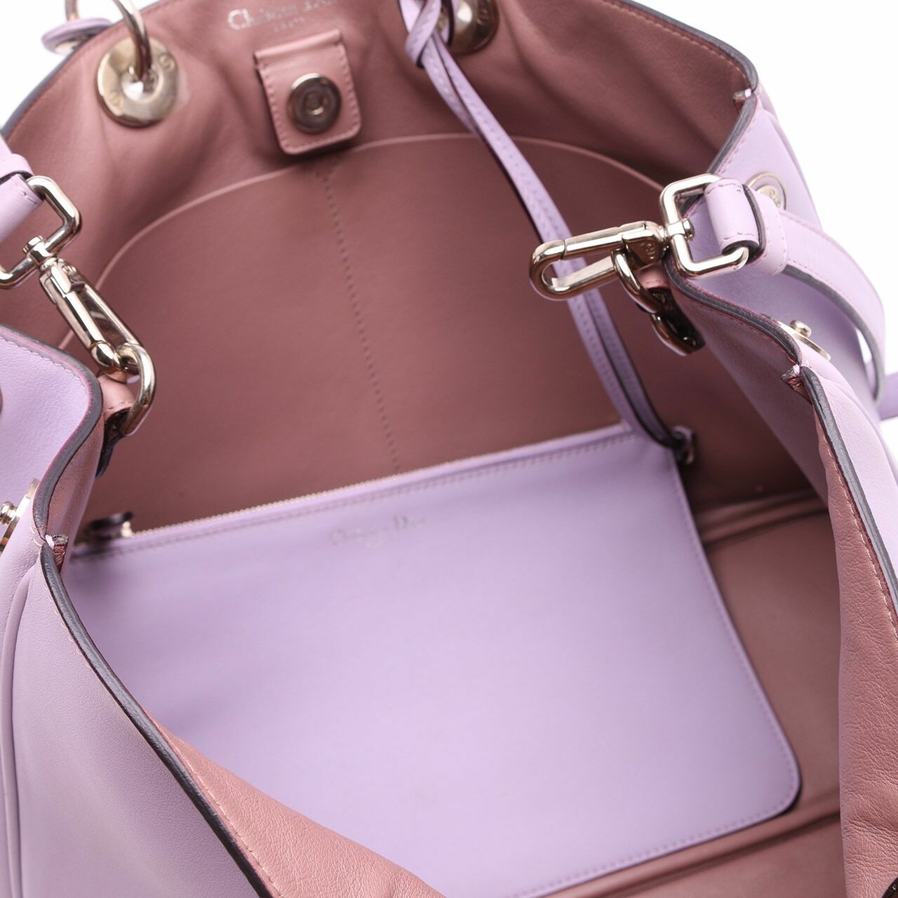 Christian Christian Dior Smooth Calfskin Large Diorissimo Lilac Tote Satchel bag