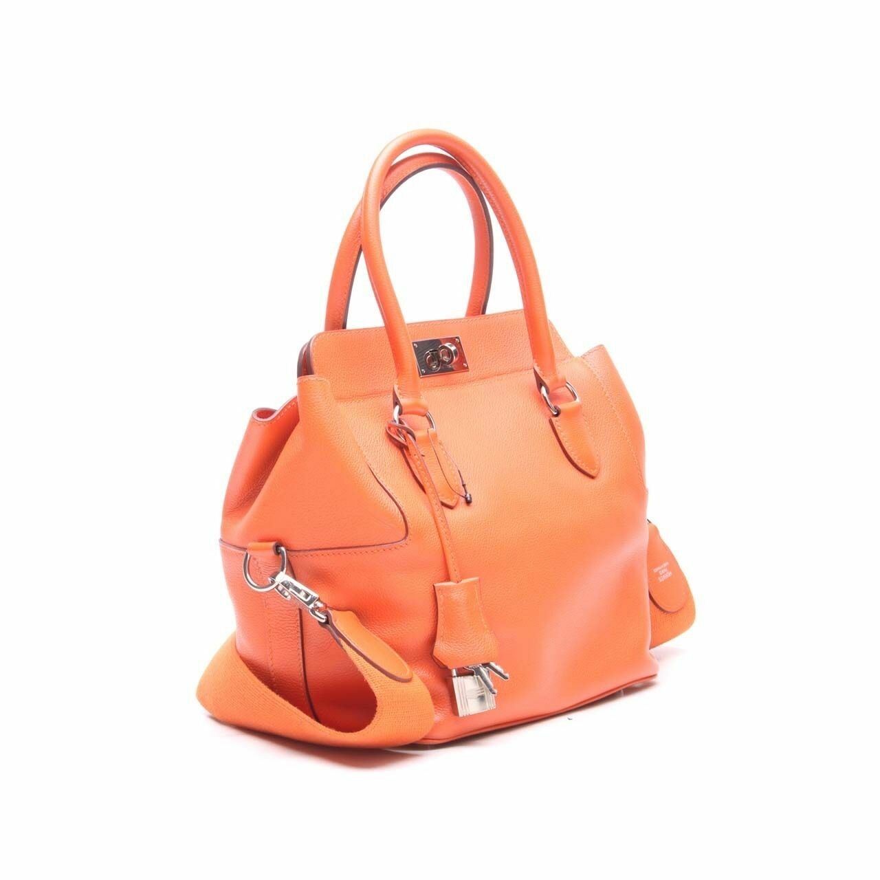 Hermes Toolbox Orange Feu Color Stamp R Satchel Bag