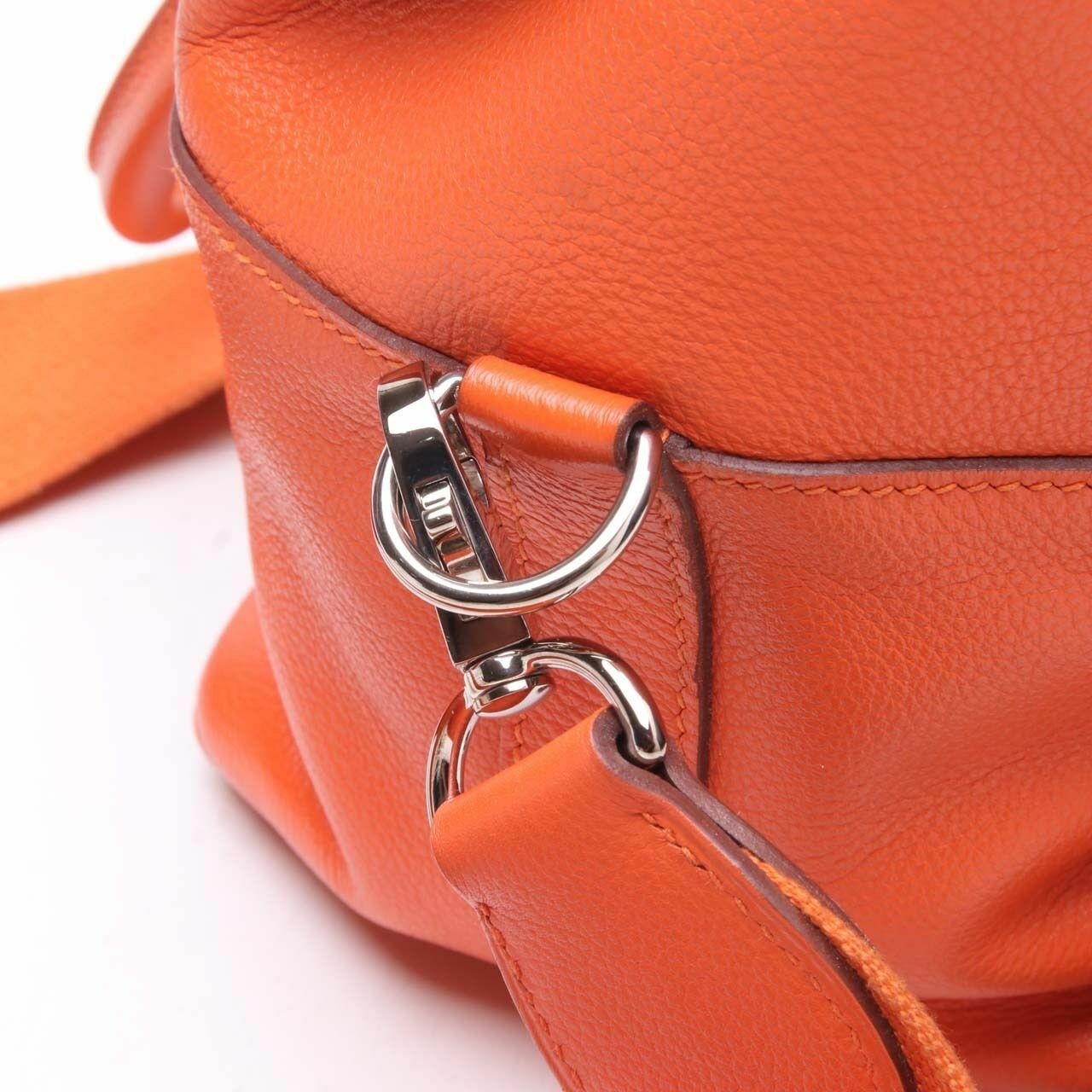 Hermes Toolbox Orange Feu Color Stamp R Satchel Bag