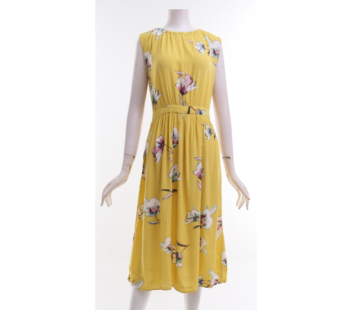 Zara Yellow Midi Dress