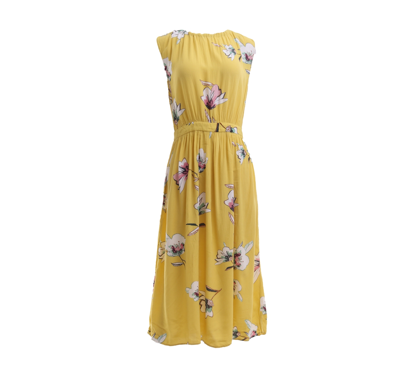 Zara Yellow Midi Dress