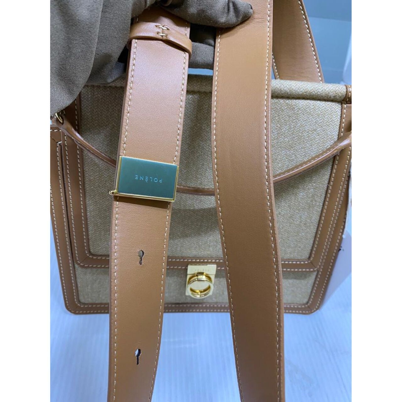 Polene Beige Shoulder Bag