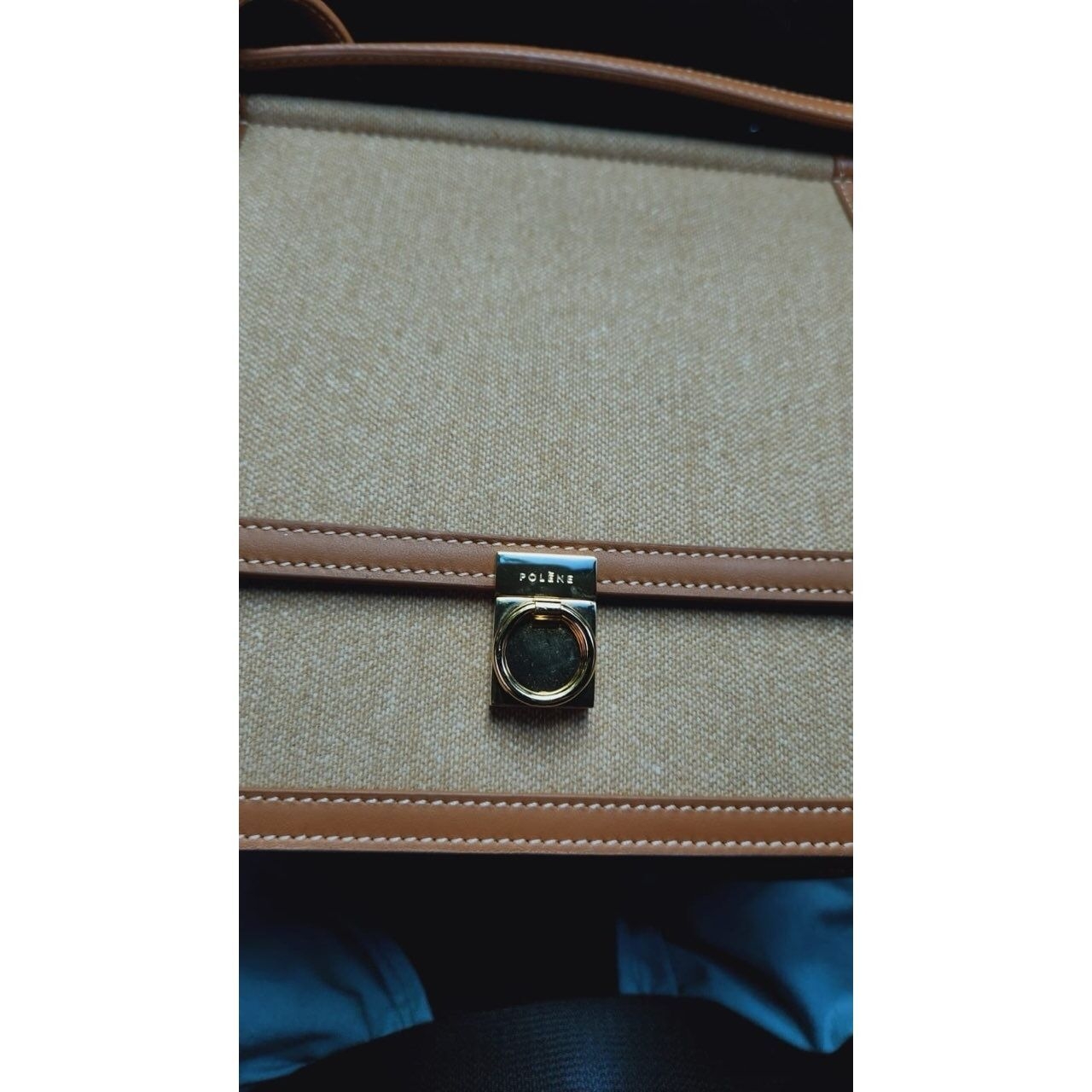 Polene Beige Shoulder Bag