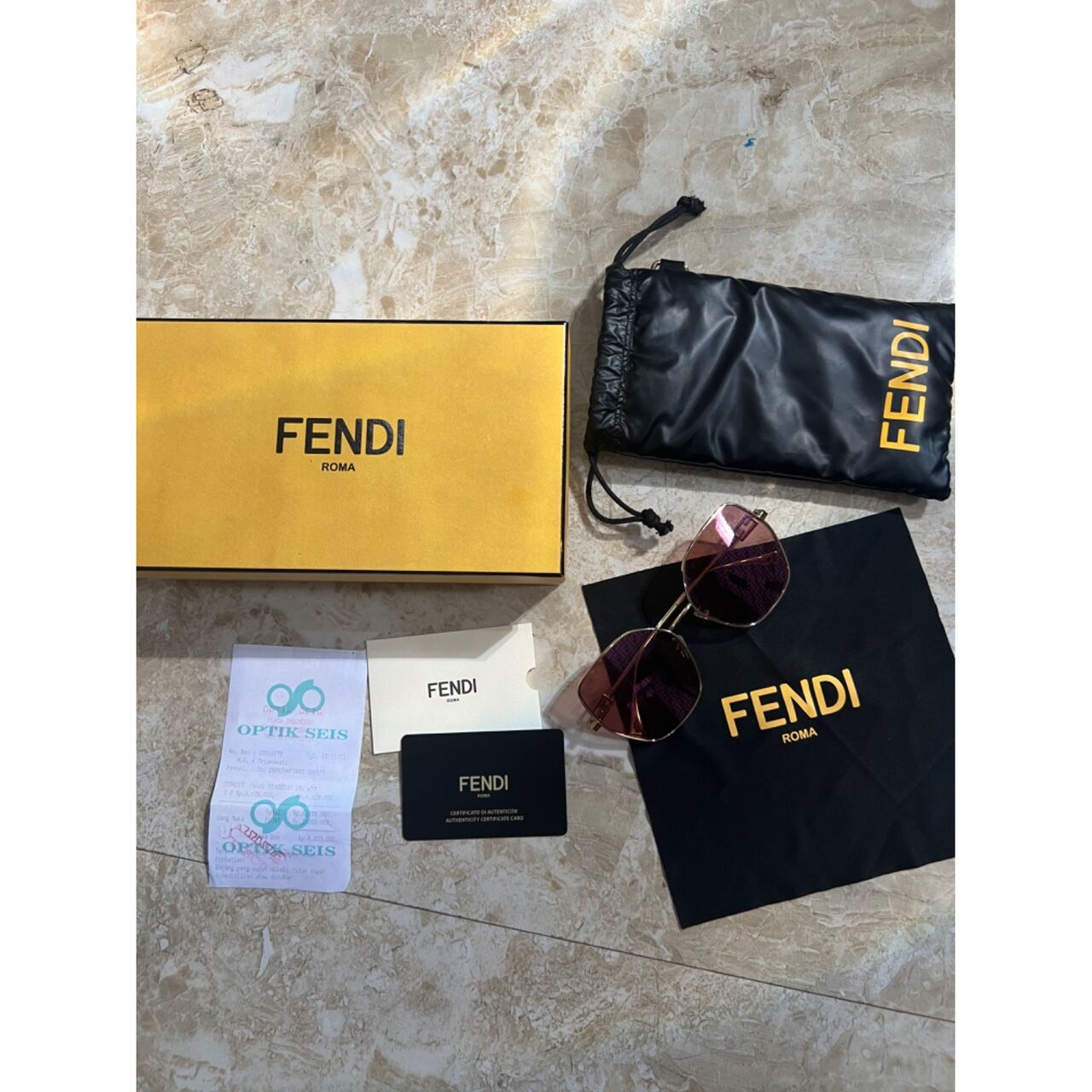 Fendi Dark Pink Sunglasses