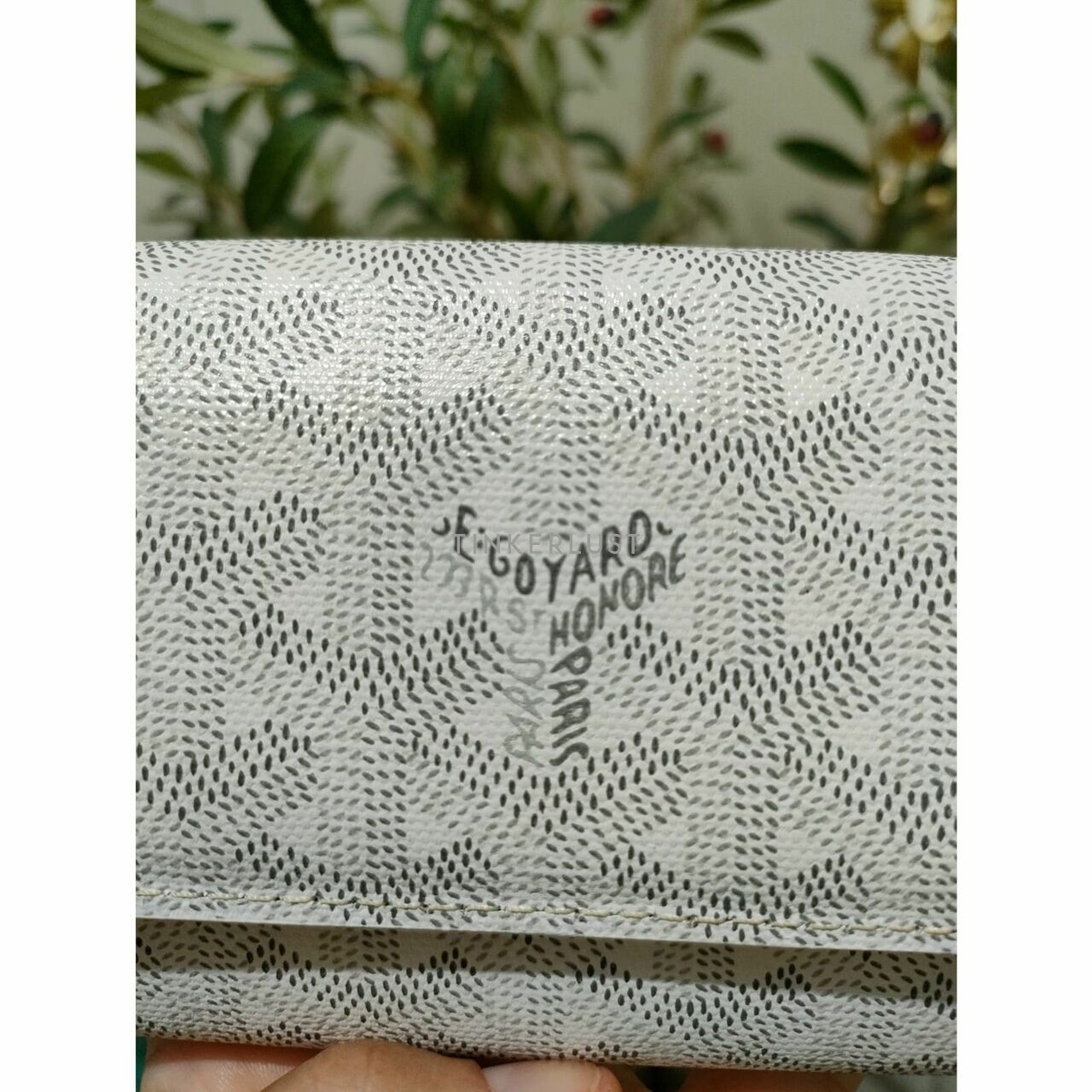 Goyard Varrene White Goyardine Long Wallet