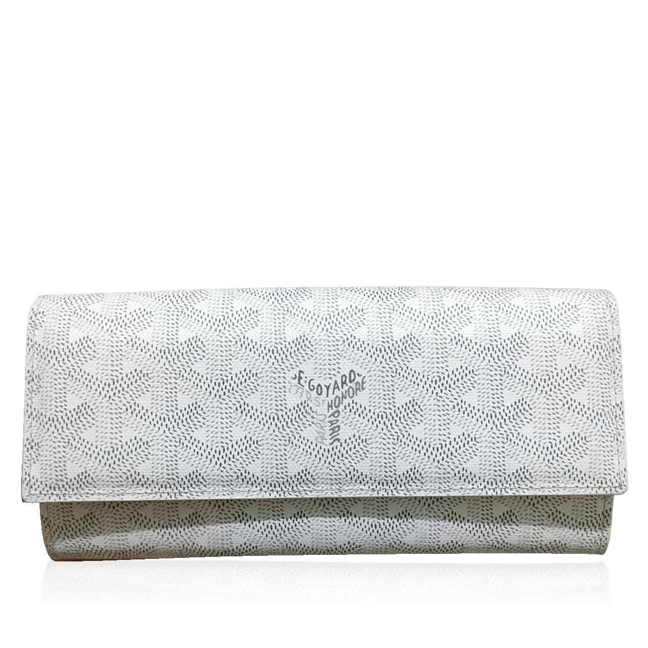 Goyard Varrene White Goyardine Long Wallet