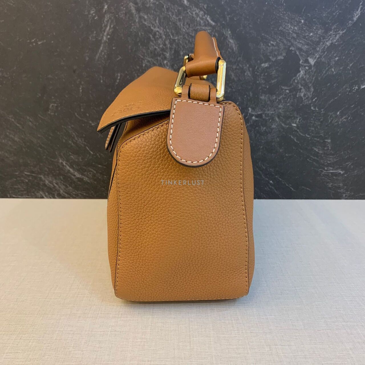 Loewe Puzzle Small Caramel Grained GHW 2019 Satchel