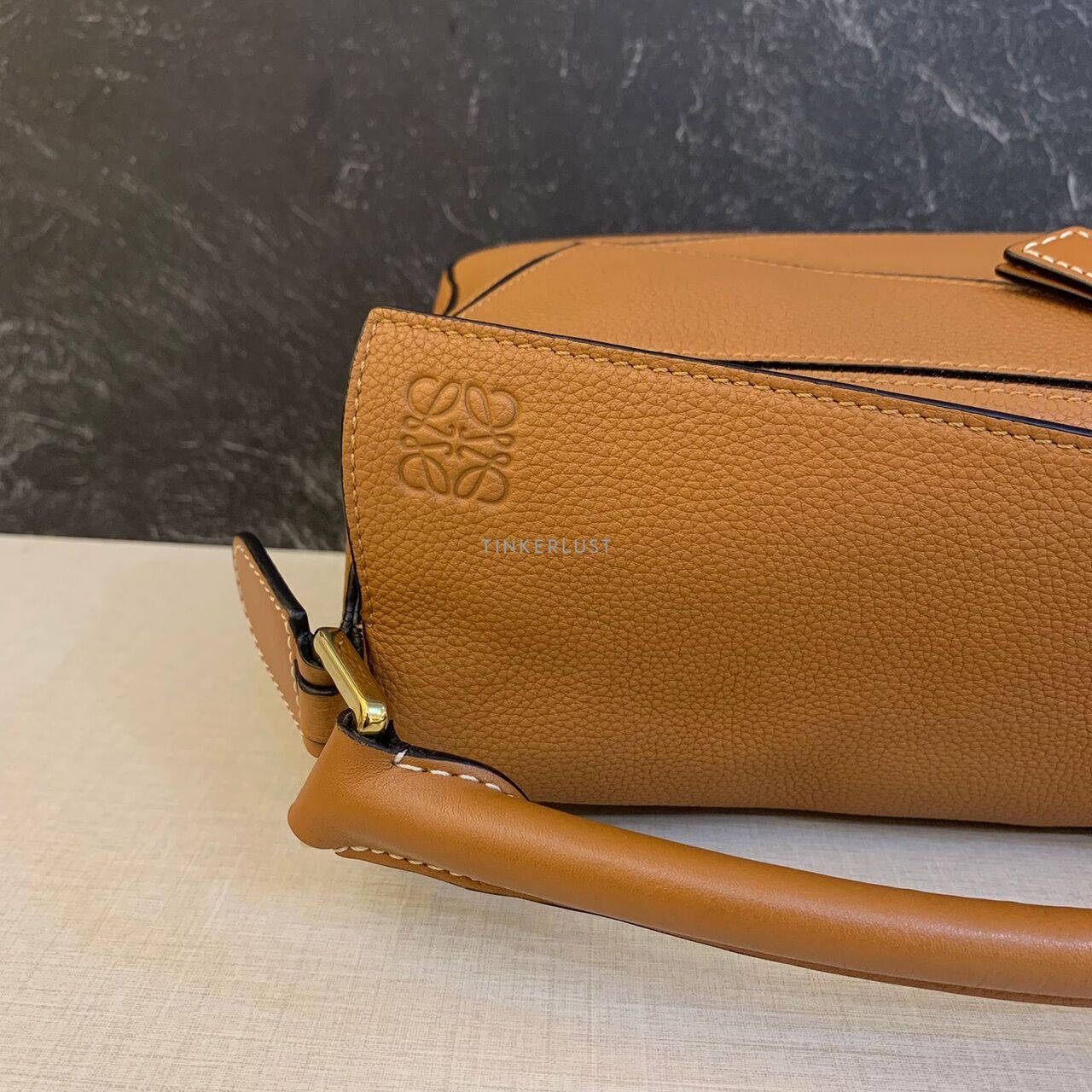 Loewe Puzzle Small Caramel Grained GHW 2019 Satchel