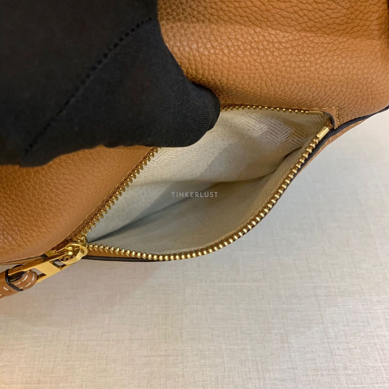 Loewe Puzzle Small Caramel Grained GHW 2019 Satchel