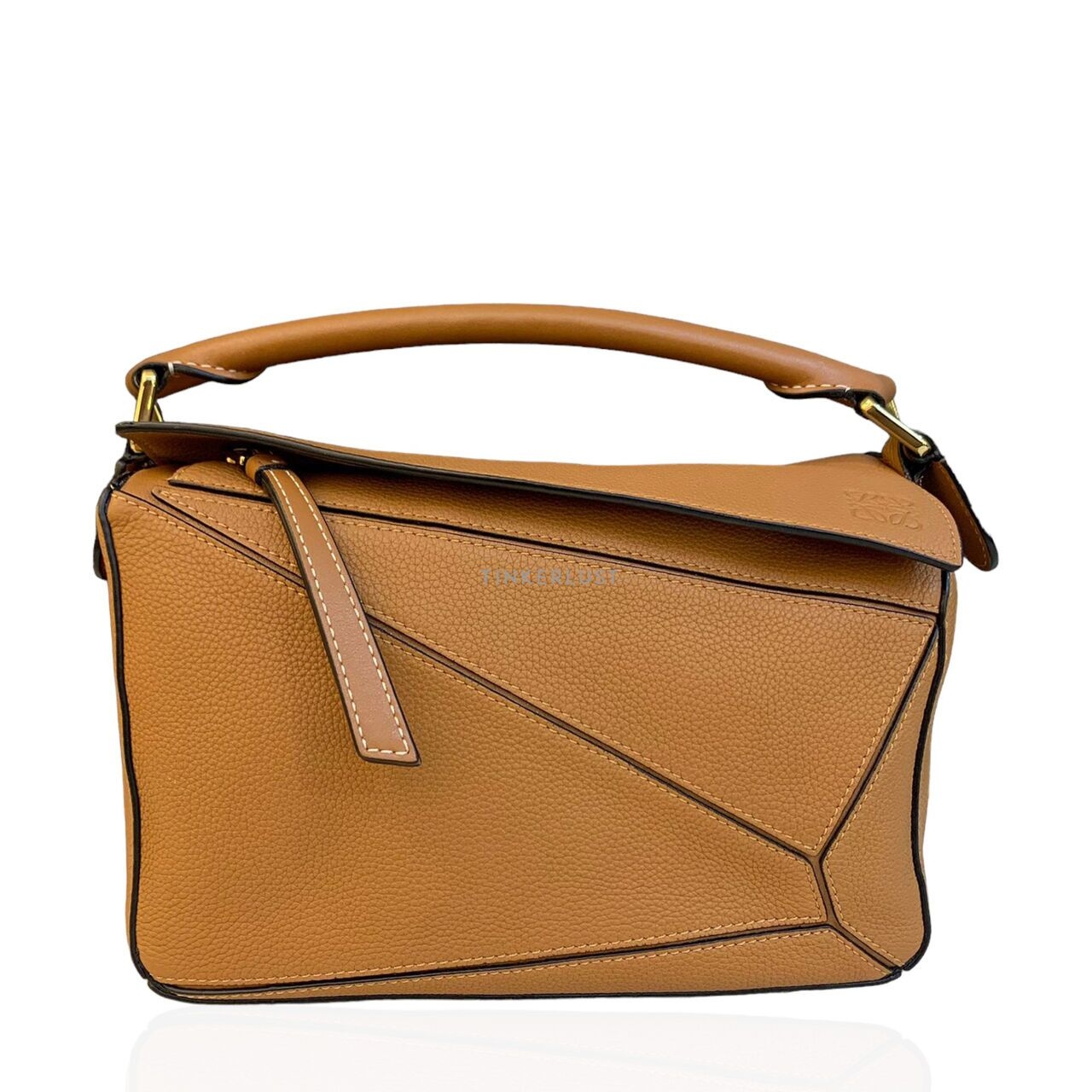 Loewe Puzzle Small Caramel Grained GHW 2019 Satchel