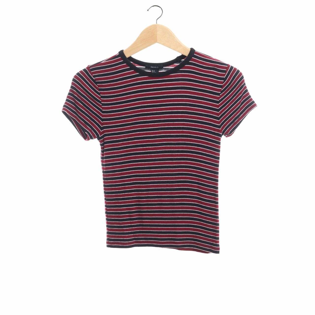 Forever 21 Black & Red Stripes T-Shirt