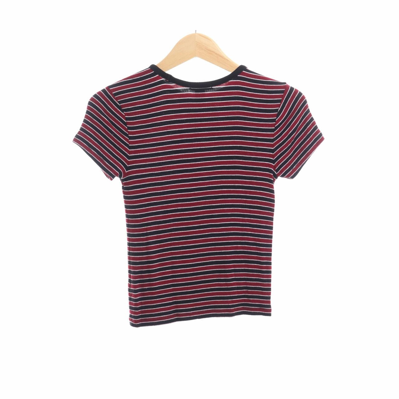 Forever 21 Black & Red Stripes T-Shirt